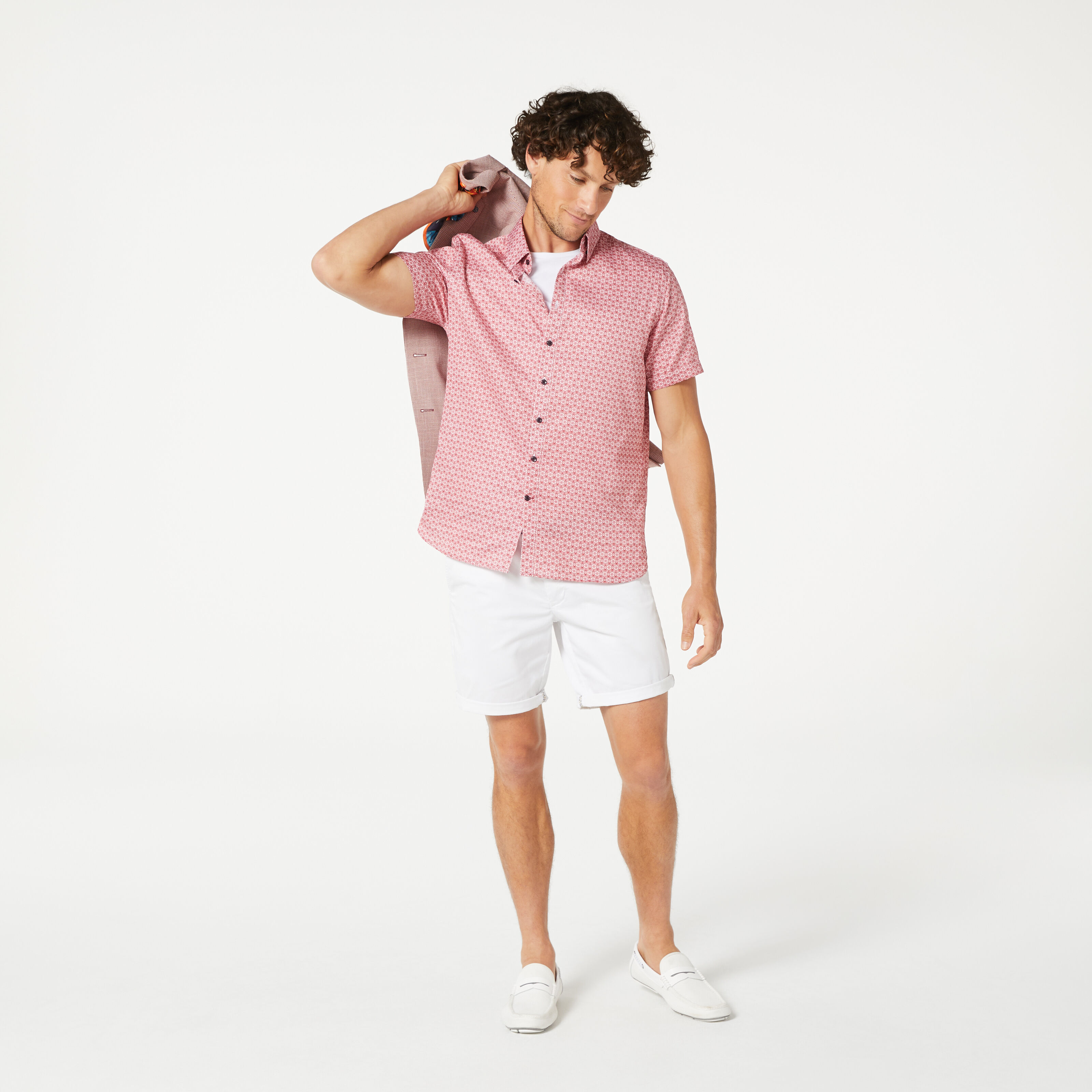 Scot Red Short Sleeve Shirt 100 Cotton Shirts Politix